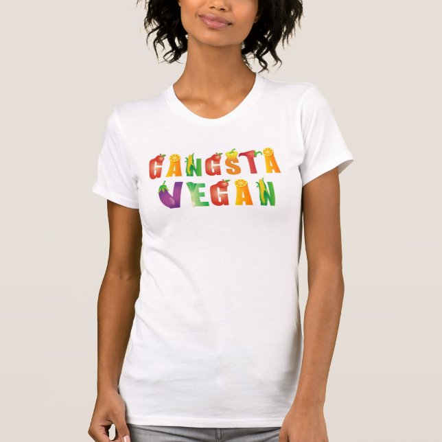 Gangsta Vegan Tee Shirt (Framsida)