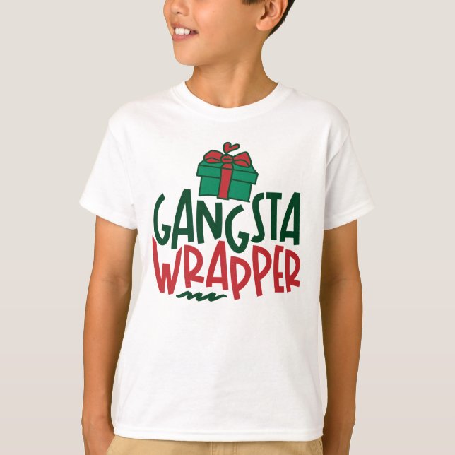 Gangsta Wrapper - Den fina julen T Shirt (Framsida)