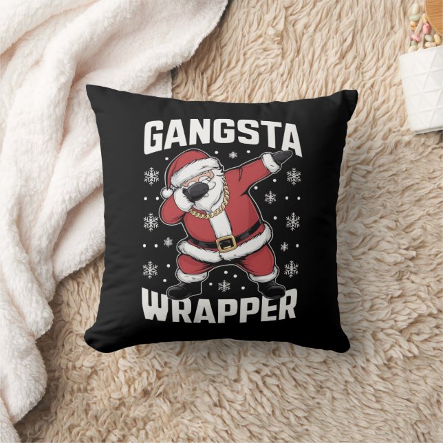 Gangsta Wrapper Funny Dabbing jultomten Kudde (Filt)