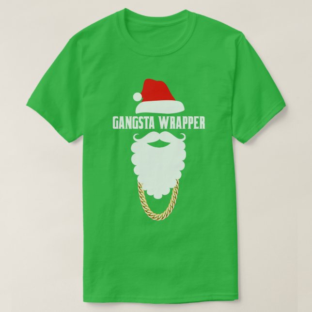 Gangsta Wrapper Funny juljul T Shirt (Design framsida)