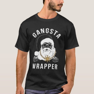 Gangsta Wrapper Gangster Santa T Shirt