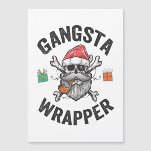 Gangsta Wrapper-jultomtens finaste julklapp Gift Magnetisk Inbjudningskort