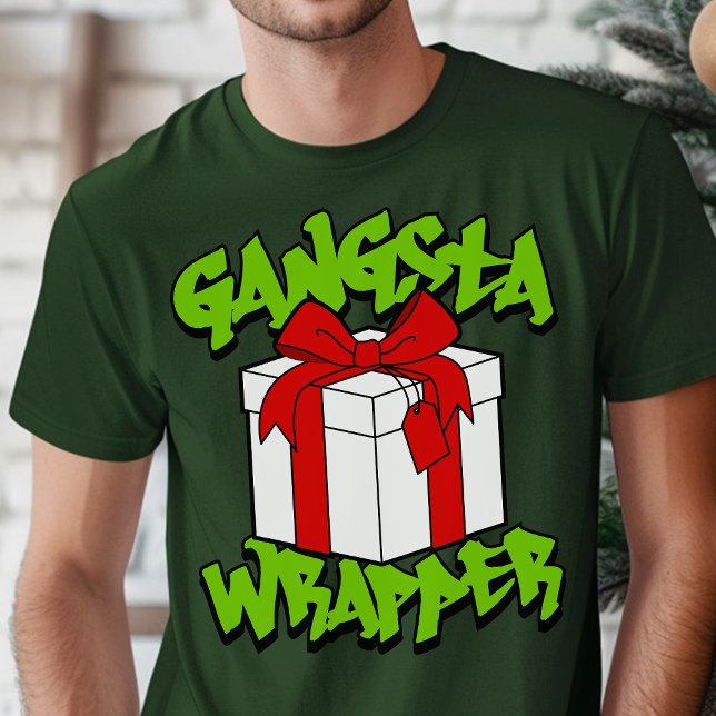 Gangsta Wrapper Rolig Jul T-shirt (Skapare uppladdad)