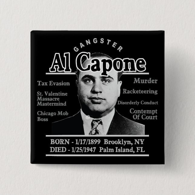 Gangster Al Capone Knapp (Framsida)