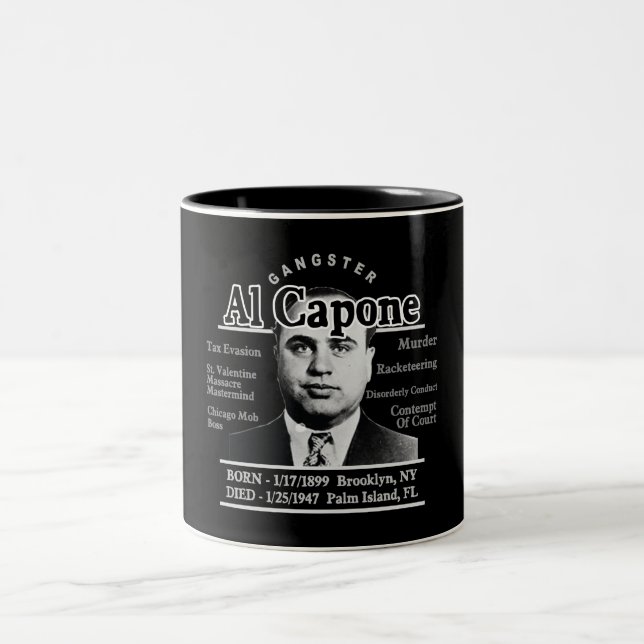 Gangster Al Capone Två-Tonad Mugg (Center)