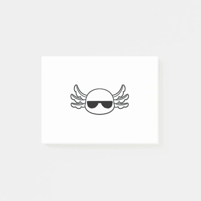Gangster Axolotl Shades Funny Fish Funny Post-it Block (Framsida)