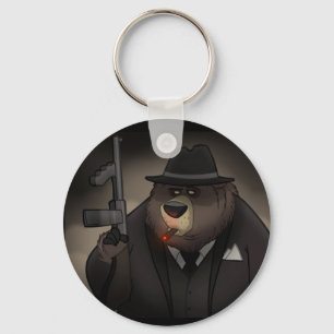 Gangster Bear Keychain Nyckelring