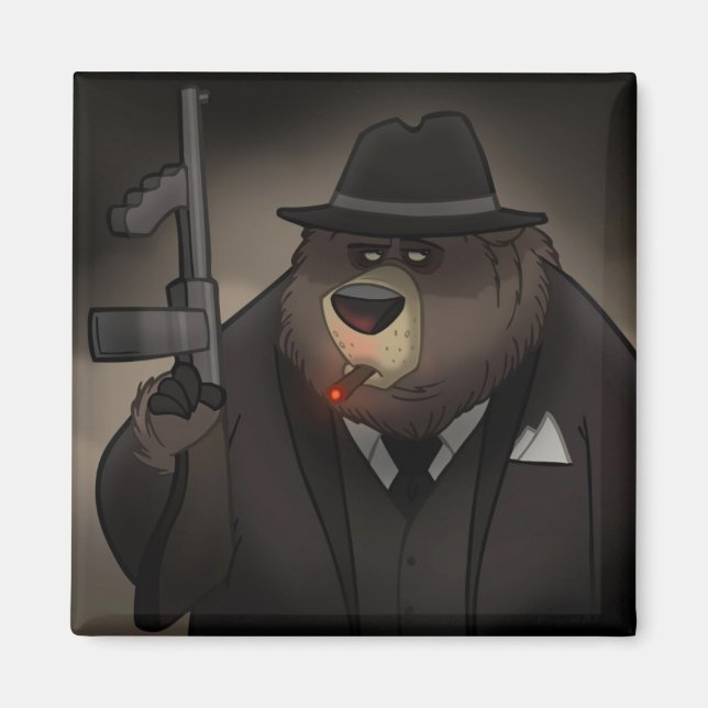 Gangster Bear Magnet (Framsidan)
