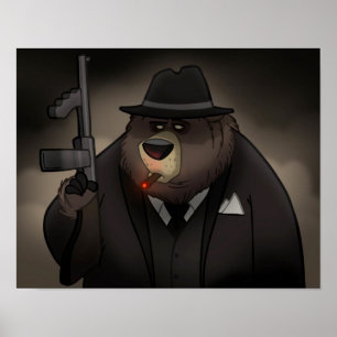 Gangster Bear Poster