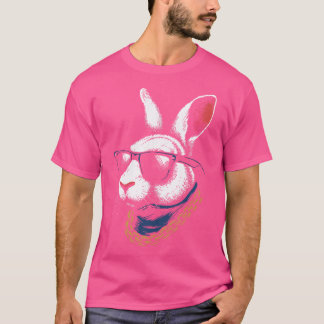Gangster Bunny med solglasögon Coola Hip-Skutt Rap T Shirt