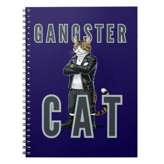Gangster Cat Bad Boy Anteckningsbok (Framsidan)