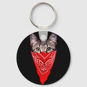Gangster cat-huva nyckelring