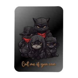 Gangster Cat Photo Magnet | Katt mig om du kan