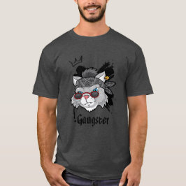 Gangster Cat Street Porträtt T Shirt