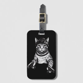 Gangster Cat Tattoo Art | Cool Streetwear Kitty Bagagebricka