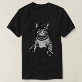 Gangster Cat Tattoo Art | Cool Streetwear Kitty T Shirt