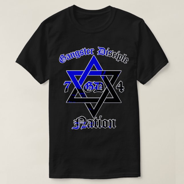 Gangster Disciple Nation GD 74-mappars GDN  T Shirt (Design framsida)