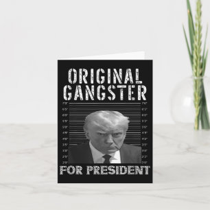 Gangster för president Donald Trump 2024 Patriotic Kort