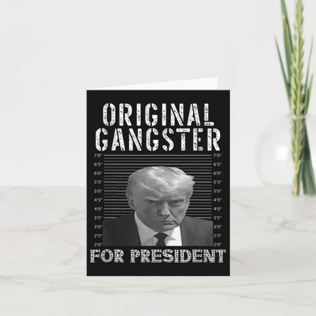 Gangster för president Donald Trump 2024 Patriotic Kort (Framsida)