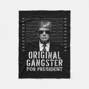 Gangster för president Donald Trump Mugshot Fleecefilt