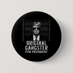 Gangster för president Donald Trump Mugshot Knapp