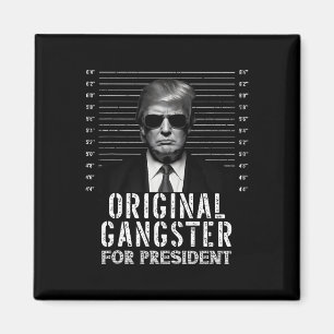 Gangster för president Donald Trump Mugshot Magnet