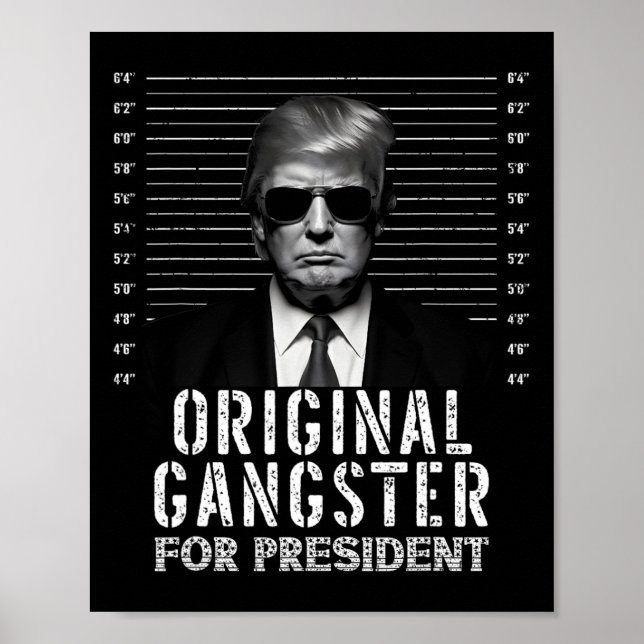 Gangster för president Donald Trump Mugshot Poster (Framsidan)