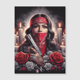 Gangster Girl Hip hop chicano art-grafik