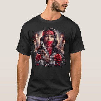 Gangster Girl Hip hop chicano art-grafik T Shirt