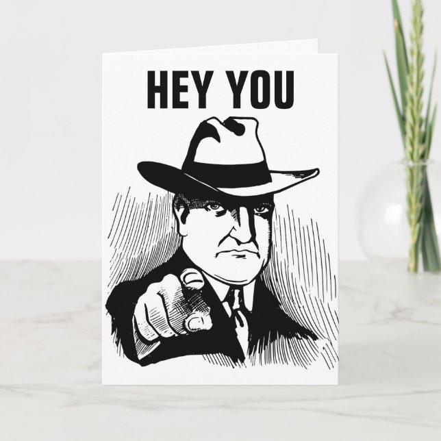 GANGSTER GREETING CARDS, ring MOR! Kort (Framsida)