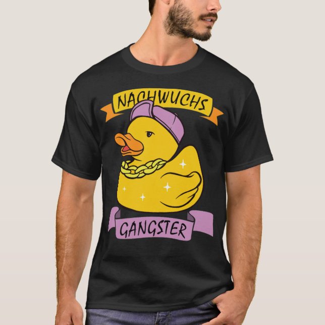 Gangster gummi anka, lille bandit, coola djur  t shirt (Framsida)