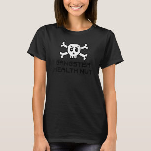 Gangster Health Nöt Skull och Kor Bone Ord Desi T Shirt