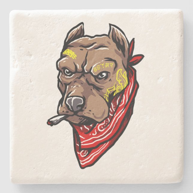 Gangster Hund | Underlägg av Red Bandana Stone (Framsidan)