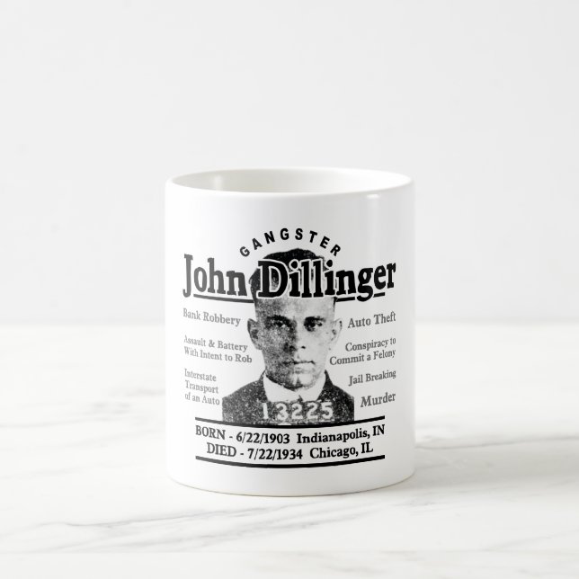 Gangster John Dillinger Kaffemugg (Center)
