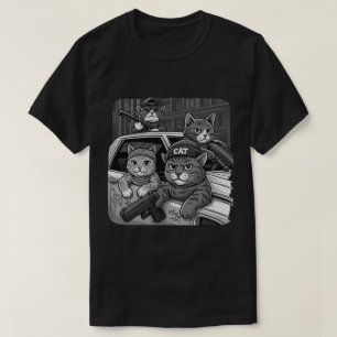Gangster Katt Gatukonst Design – Rolig Urban Katt T Shirt
