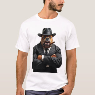 Gangster Kingpin Brutus, Bulldog Mafia Stil T Shirt