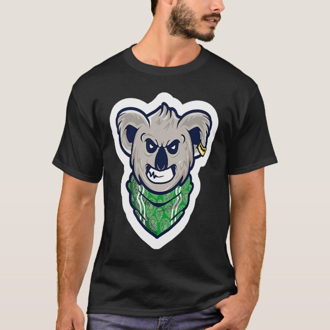 Gangster Koala Bear Cool Gas Mask Fluffy Animal Au T Shirt (Framsida)