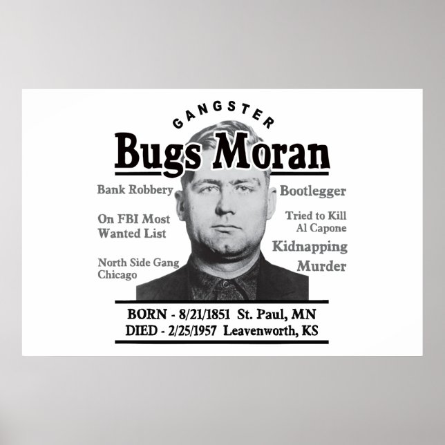 Gangster Kryp Moran Poster (Framsidan)