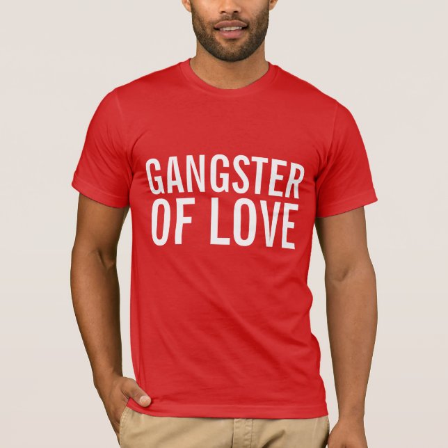 GANGSTER OF KÄRLEK Valenttines Day T-Shirts (Framsida)