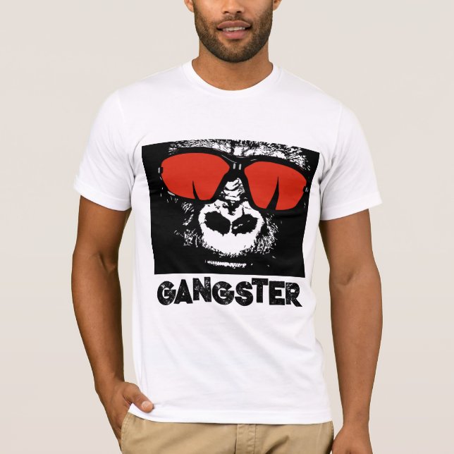 GANGSTER PAPPA GORILLA FUNNY T-SHIRTS (Framsida)