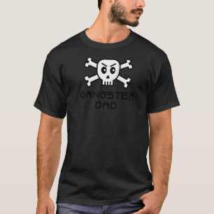 Gangster Pappa Skull och Kor Bone Ord T Shirt