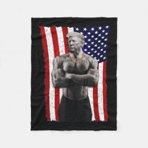 Gangster Pro Donald Trump Tatto Republican Americ Fleecefilt