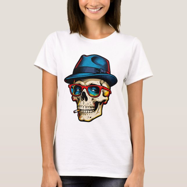Gangster Skully T Shirt (Framsida)