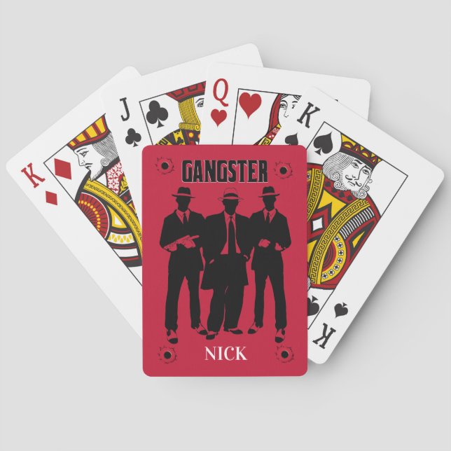 Gangster som skräddarsy leka kort kortlek (Baksidan)