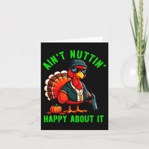 Gangster Thanksgiving Turkey Ingenting Lycklig Om Kort