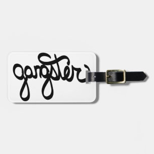 gangster-typografi bagagebricka