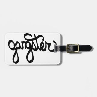 gangster-typografi bagagebricka
