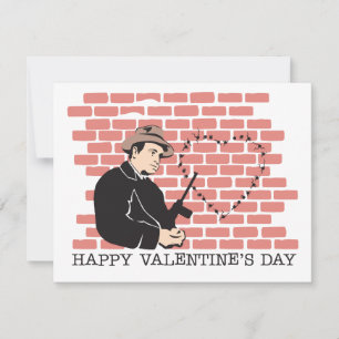 Gangster Valentindagen Julkort