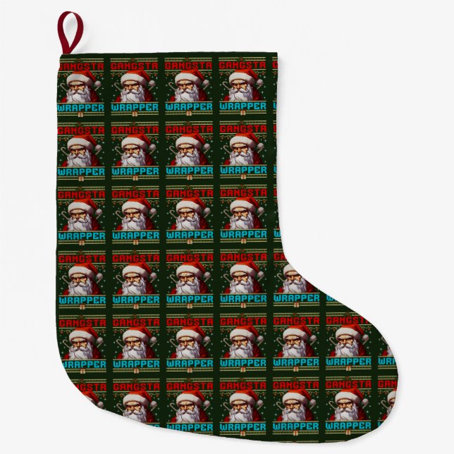 Gangster Wrapper Christmas Stocking Stor Julstrumpa (Framsidan)