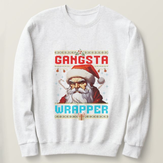 Gangster Wrapper Christmas Sweatshirt (Design framsida)